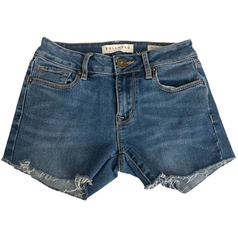 PACSUN BULLHEAD SKINNY REGULAR BLUE DENIM SHORTS / SZ: 0